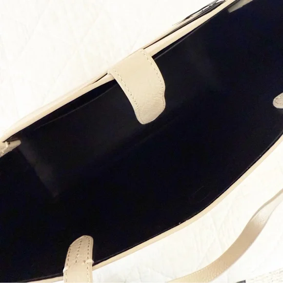 NWT Rebecca Minkoff Megan Leather Tote Stone Gold Accent NEW - Picture 6 of 11